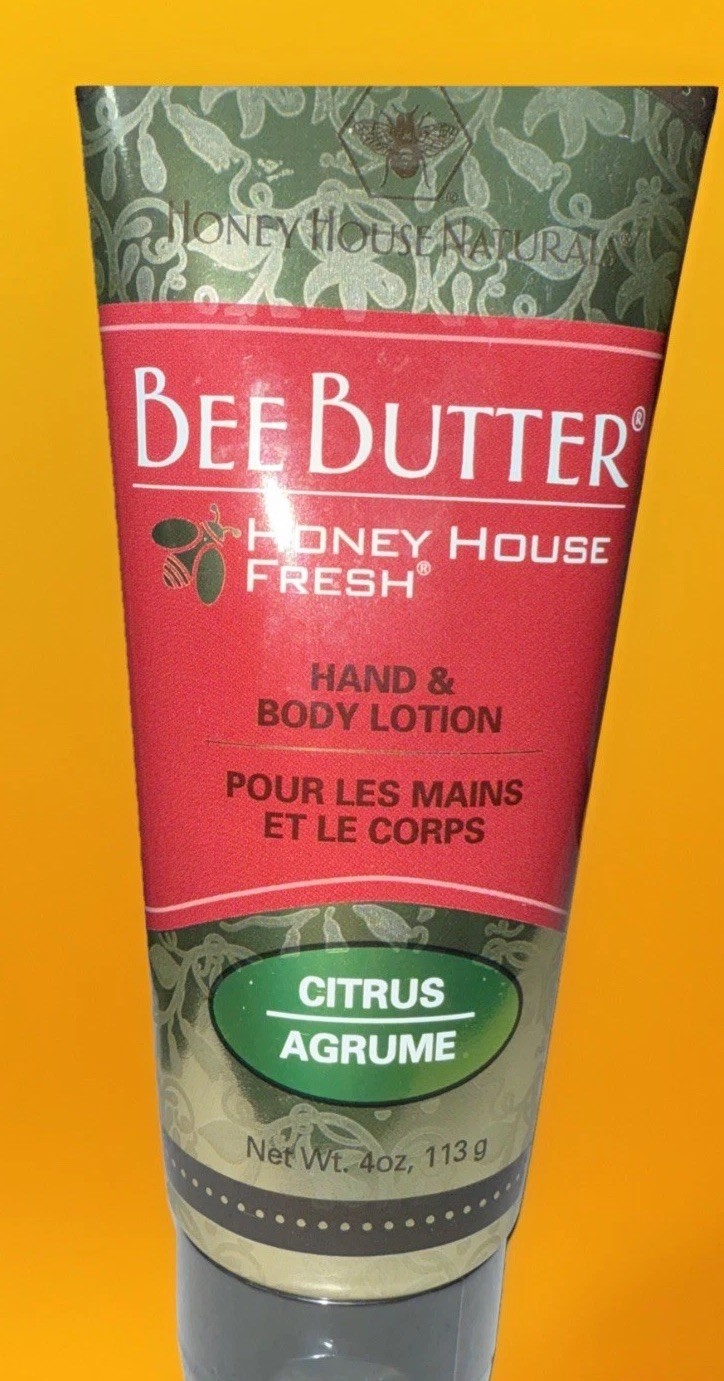 Honey House Bee Butter Body And Hand Butter 4 Oz. Tube – Citrus-New