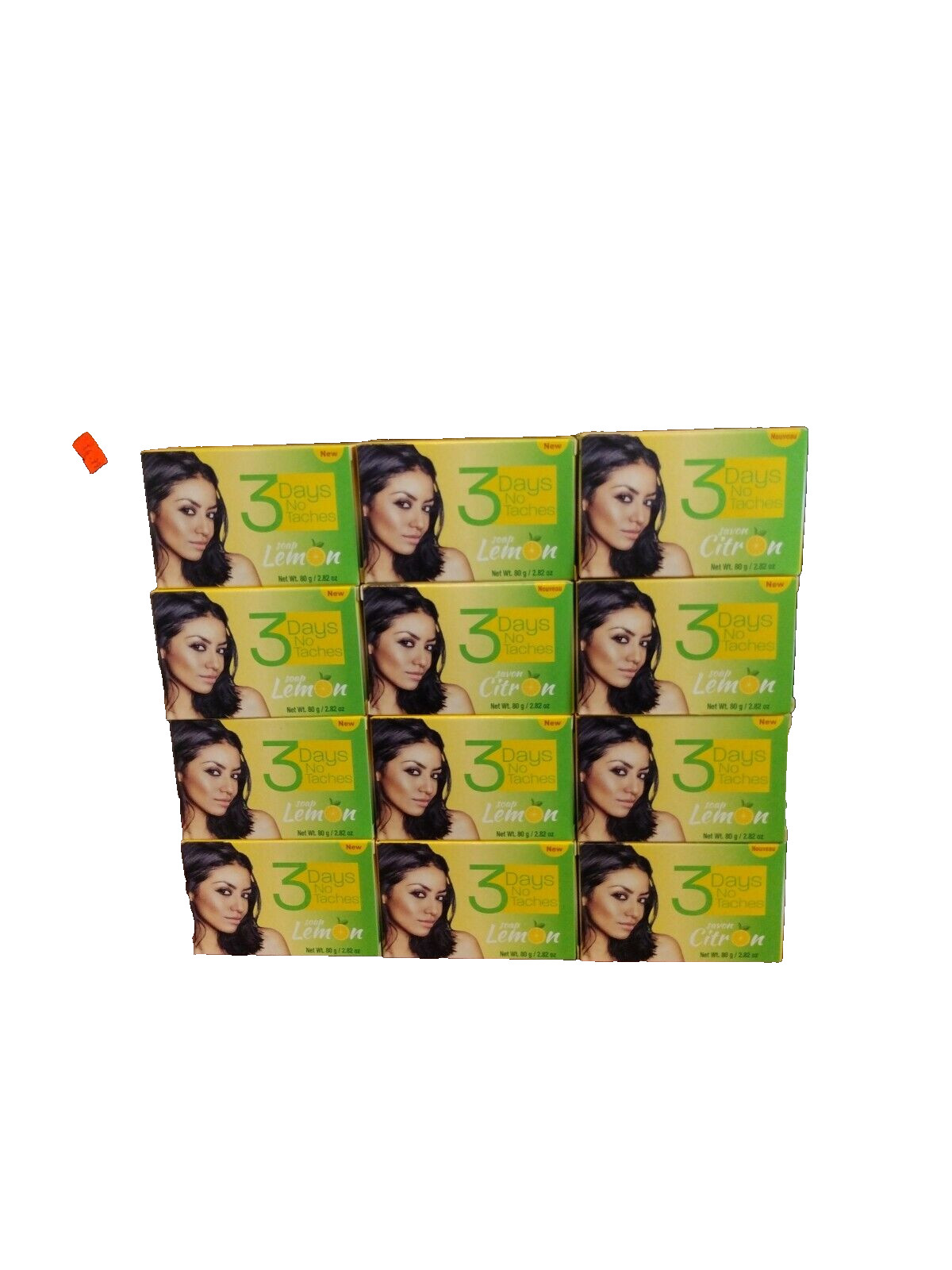 3 Days No Taches Bar Soap Lemon 80g / 2.82 oz Pack of 12