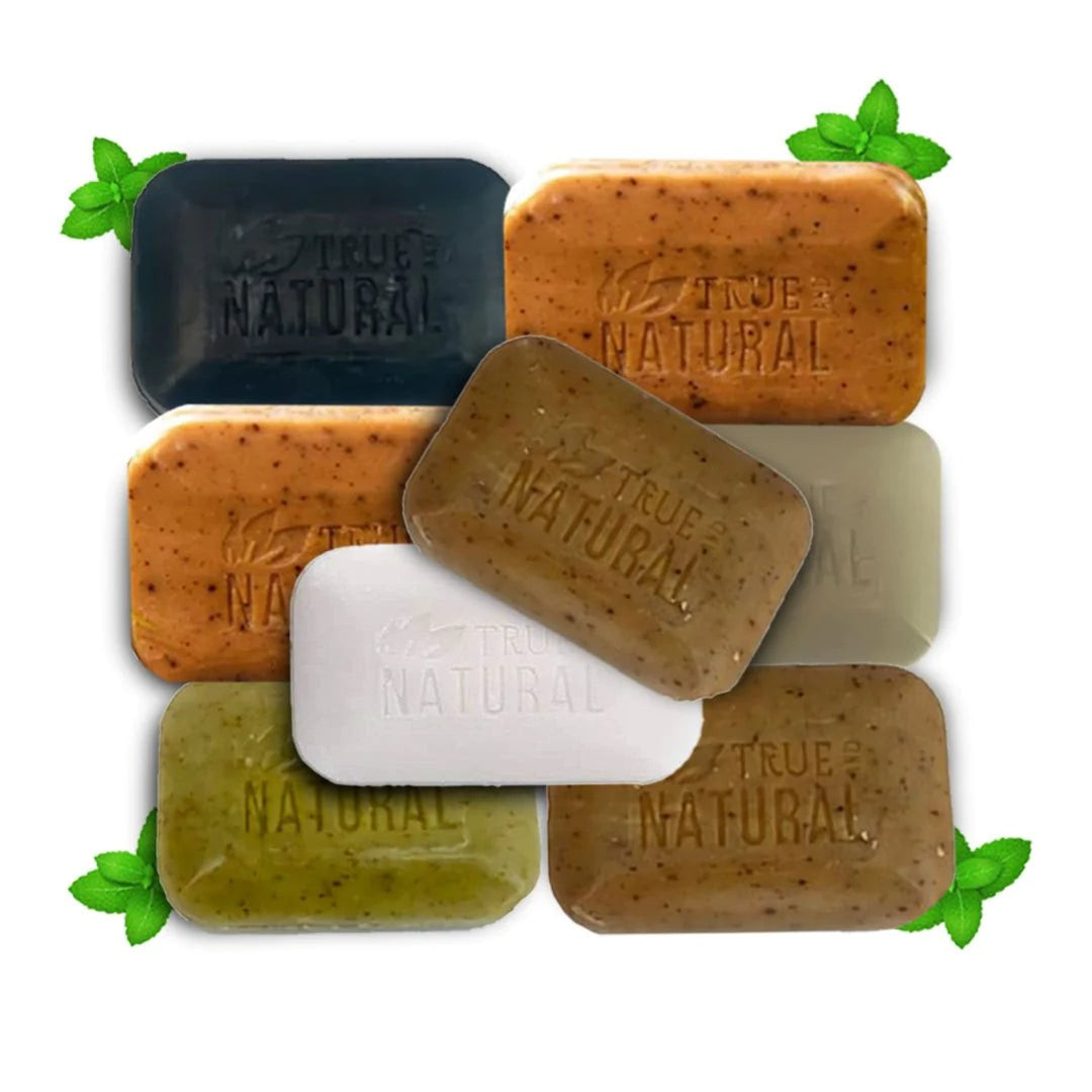True And Natural Bar Soap 5oz (Bundle of 3) Jamaican Neem and Eucalyptus Oil
