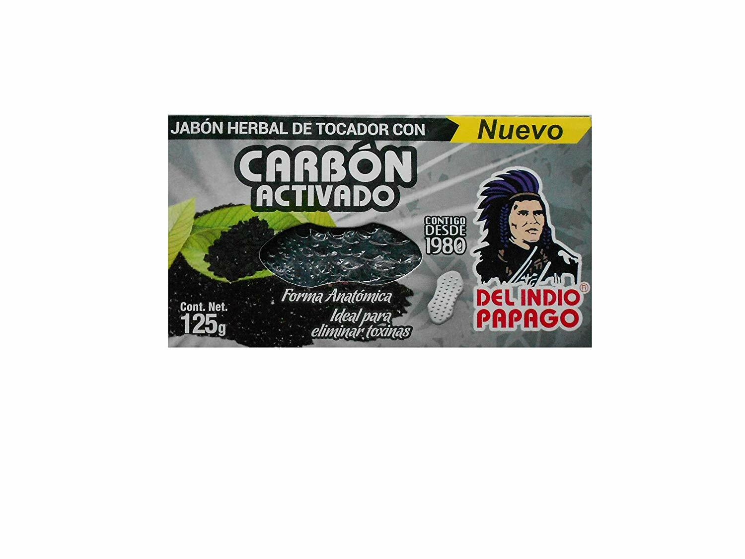 Soap/Jabon Del Indio Papago ACTIVATED CHARCOAL Herbal Soap Jabon Carbon Activado