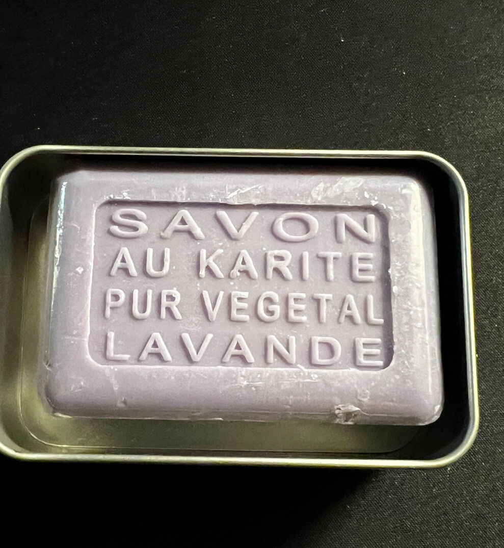 Savin de la Tulipe Lavender Soap New In Tin.