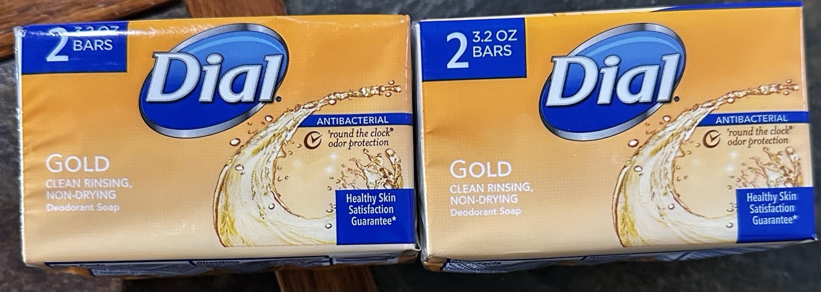 Dial Gold Antibacterial Deodorant Soap 2 Pack Total Net Wt 6.4 oz Lot Of 2