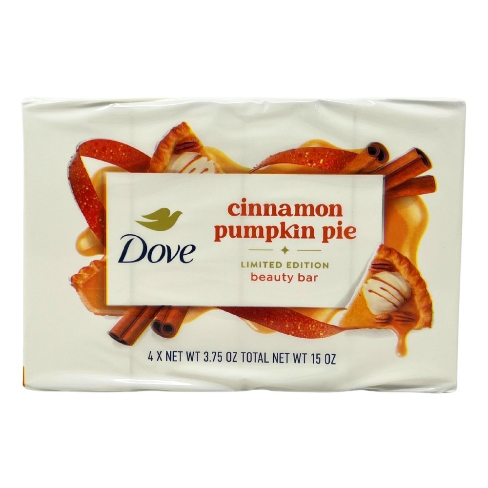 3 Pack – Dove Beauty Bar, Cinnamon Pumpkin Pie, 3.75oz, 4 Count (12 Total Bars)