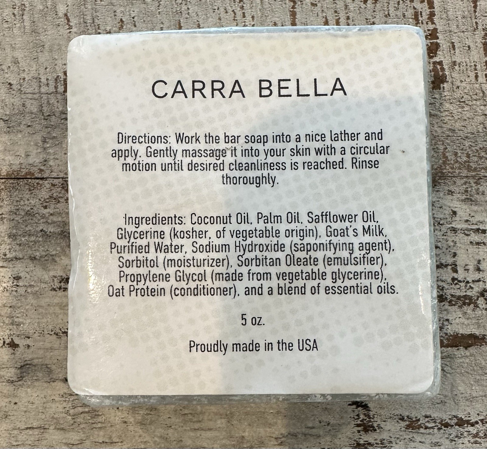 Carra Bella Premium Soap Oatmeal Milk & Honey New In Package Made In The USA