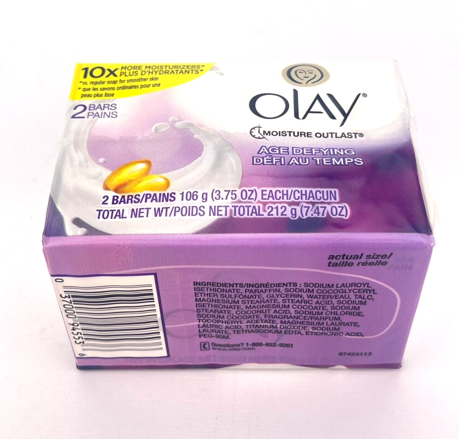 Olay Age Defying Soap Original Formula Vitmain E Beauty 2 Bars 10x Moisturizers