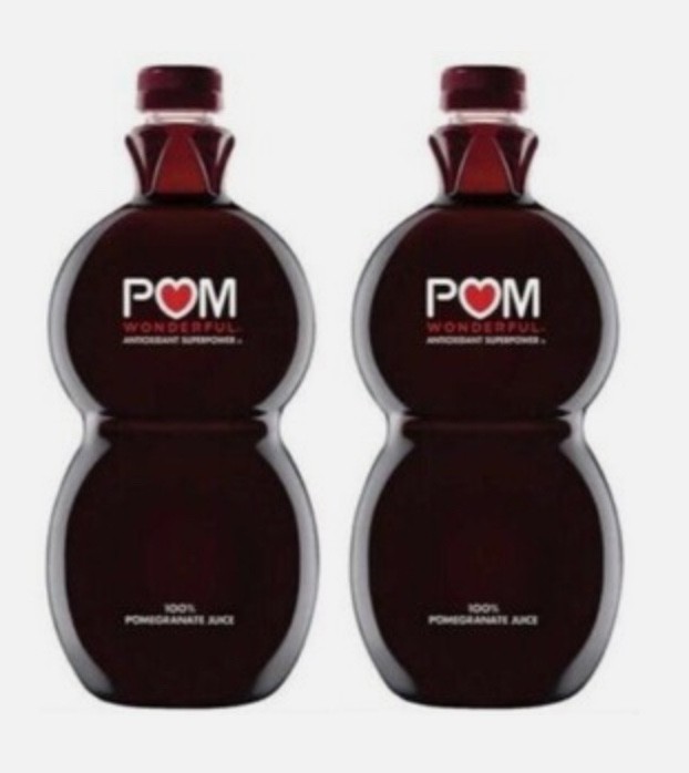 2 Bottles POM Wonderful Pomegranate Juice, 64 Fl Oz, 2 Large bottles