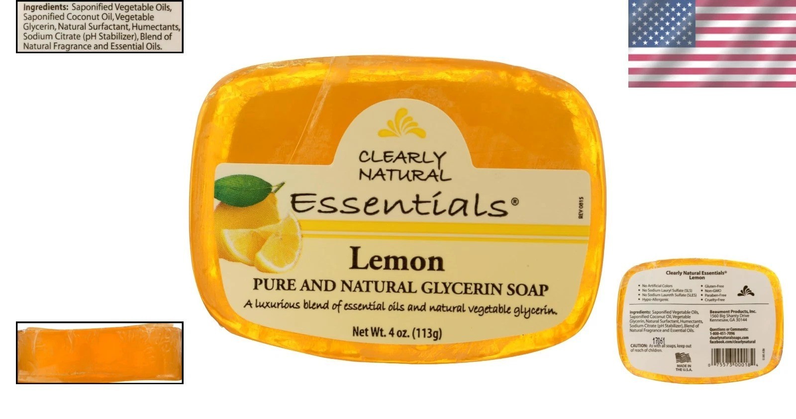 Luxurious 4oz Lemon Glycerine Soap – Naturally Moisturizing & Gentle Cleansing