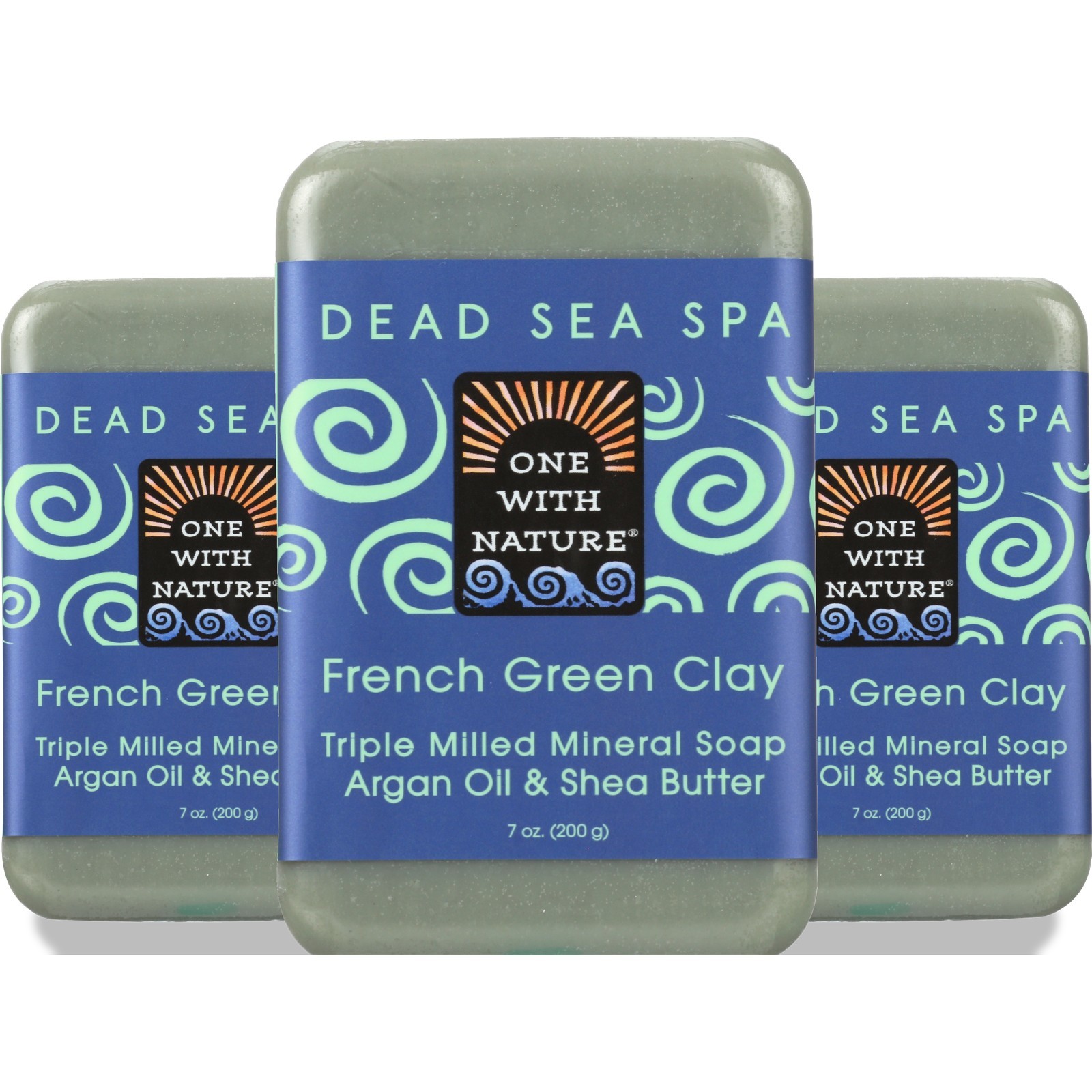 One With Nature French Green Clay Soap 7 Oz 3 Pack