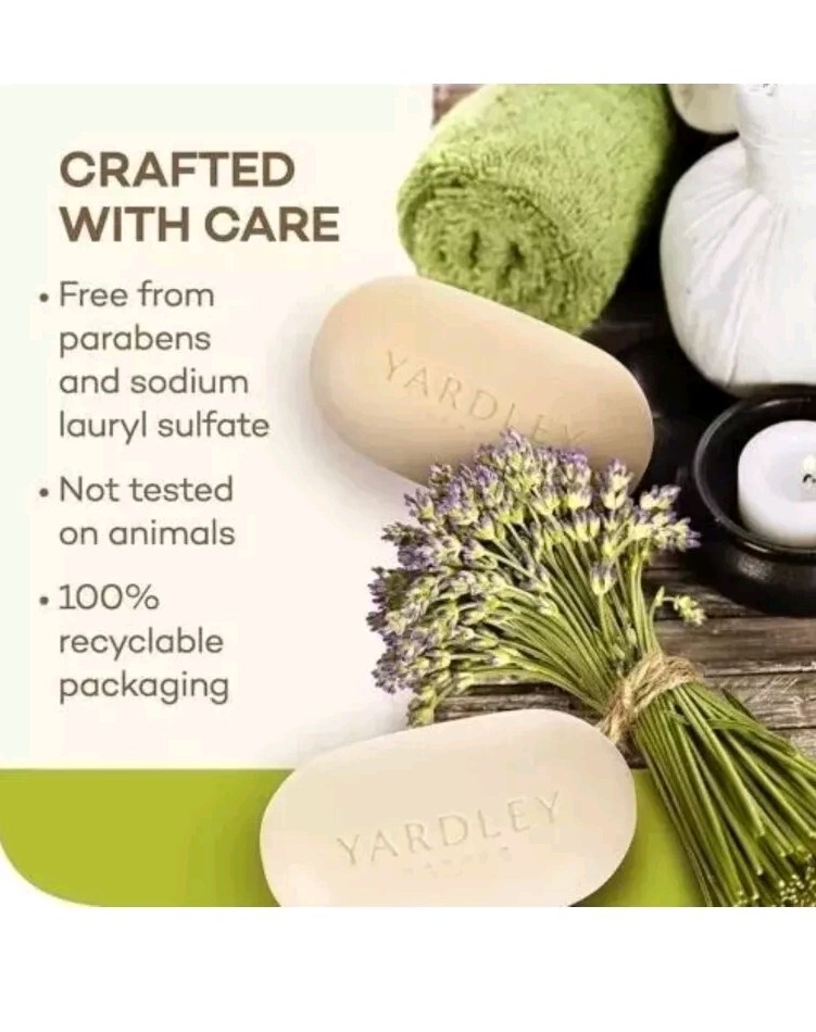 (2) Bars 💚Yardley Soap Aloe & Avocado 4.25oz Sealed!