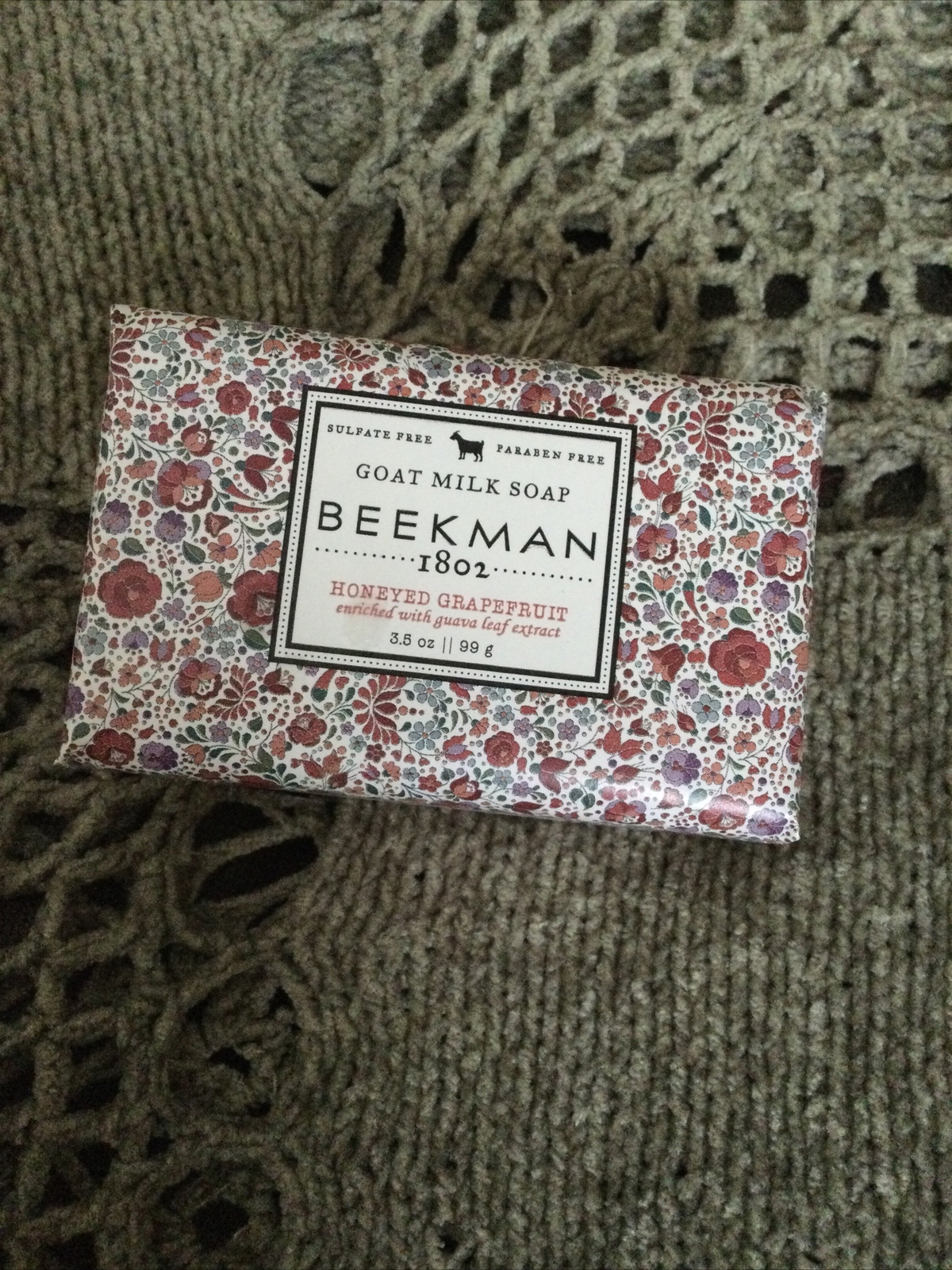 Beekman 1802 Goat Milk Bar Soap Honeyed Grapefruit 3.5 oz New