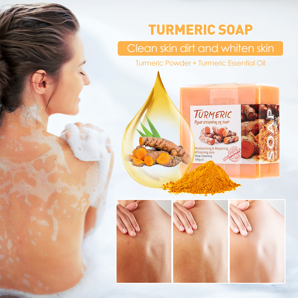 3/2X Turmeric Soap Dark Spot Corrector Serum Acne Melasma Remover Whitening Face