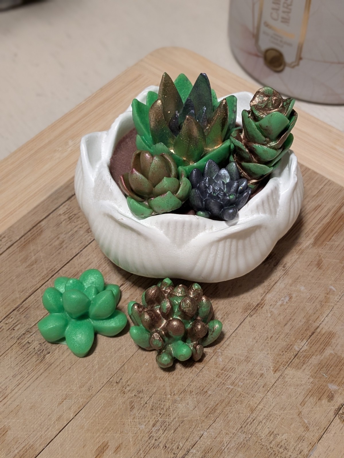 Handcrafted Goat’s Milk Soap Succulent Set! Emerald Agave Scent/ Custom +$5