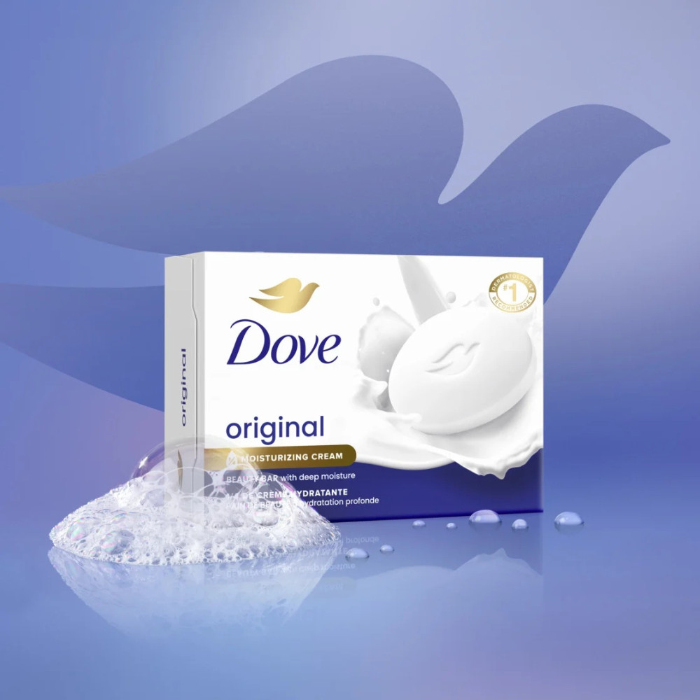Dove Beauty Bar Women’s Bath Soap Original, 3.75 oz, 12 Bars, Phthalate-Free