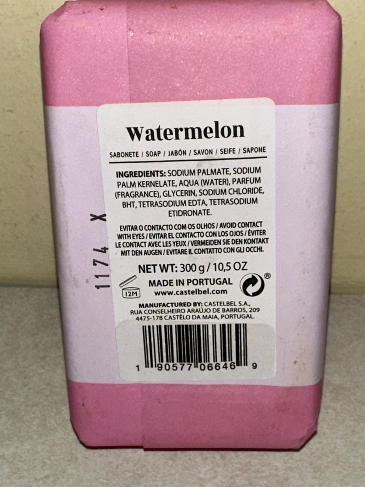 LOT OF 6-Castelbel Luxury Scented Bath Bar Soap 2 WATERMELON & 4 WILD LAVENDER