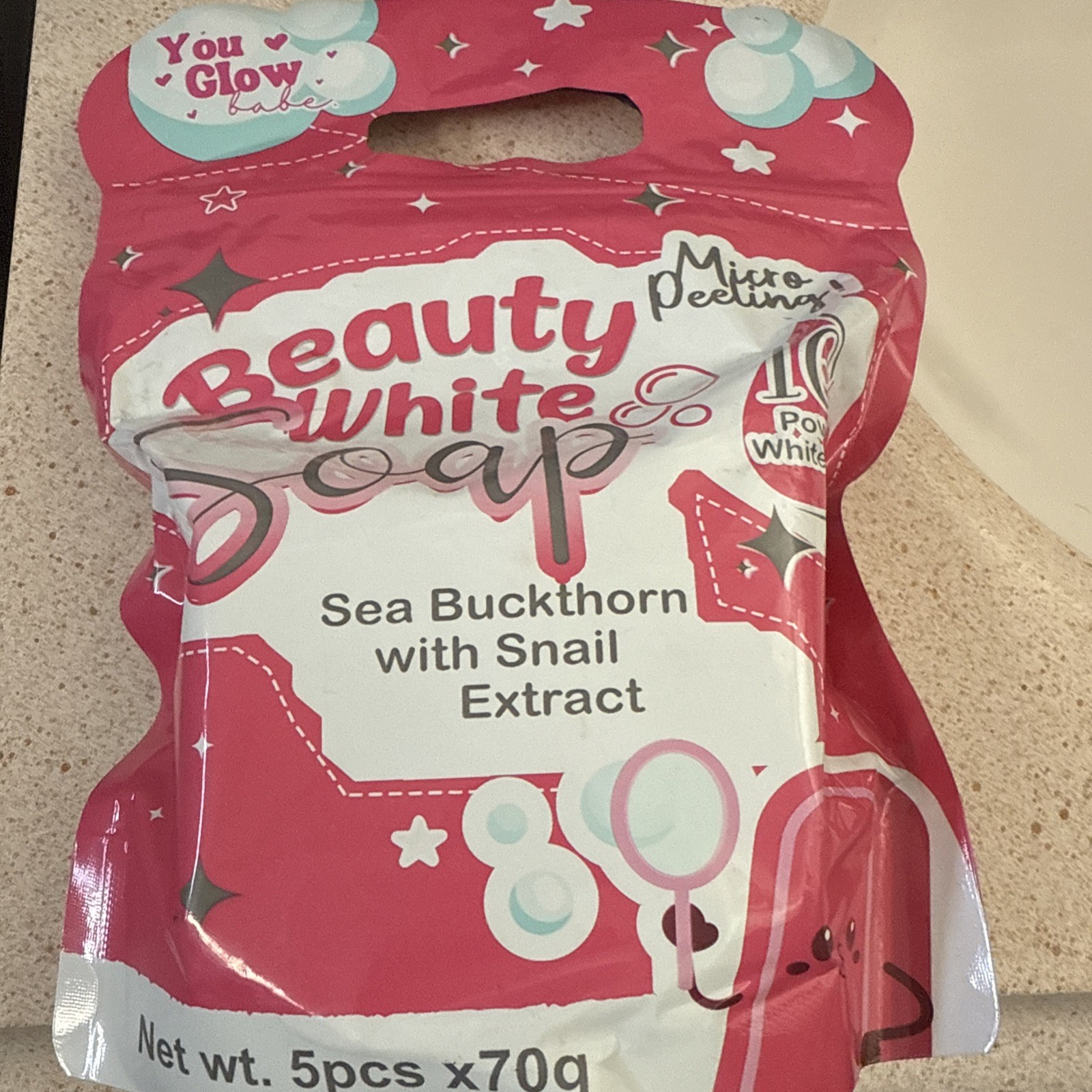 Beauty White Soap by You Glow Babe, 5 Bars x 70g new Sealed