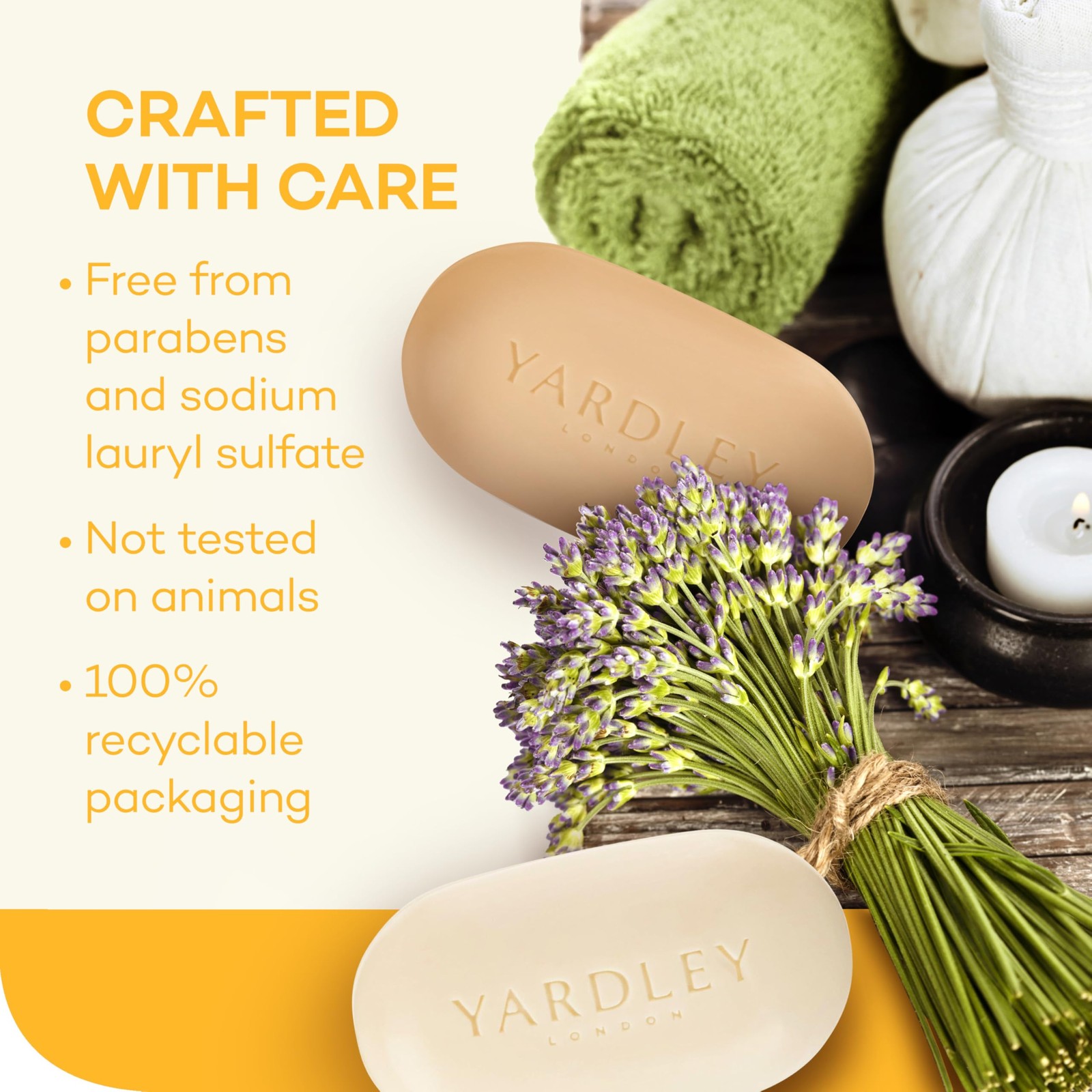 Yardley, London Vitamin C Bath Bar, 4 Ounce 4 (Pack of 1), No Color
