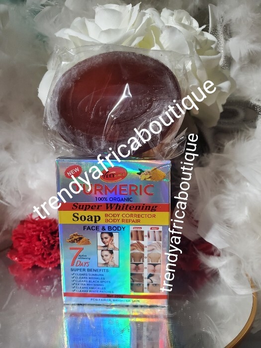 VeetGOLD TUMERIC 💯 Organic Super Whitening Face & Body Corrector Soap 200g X 1