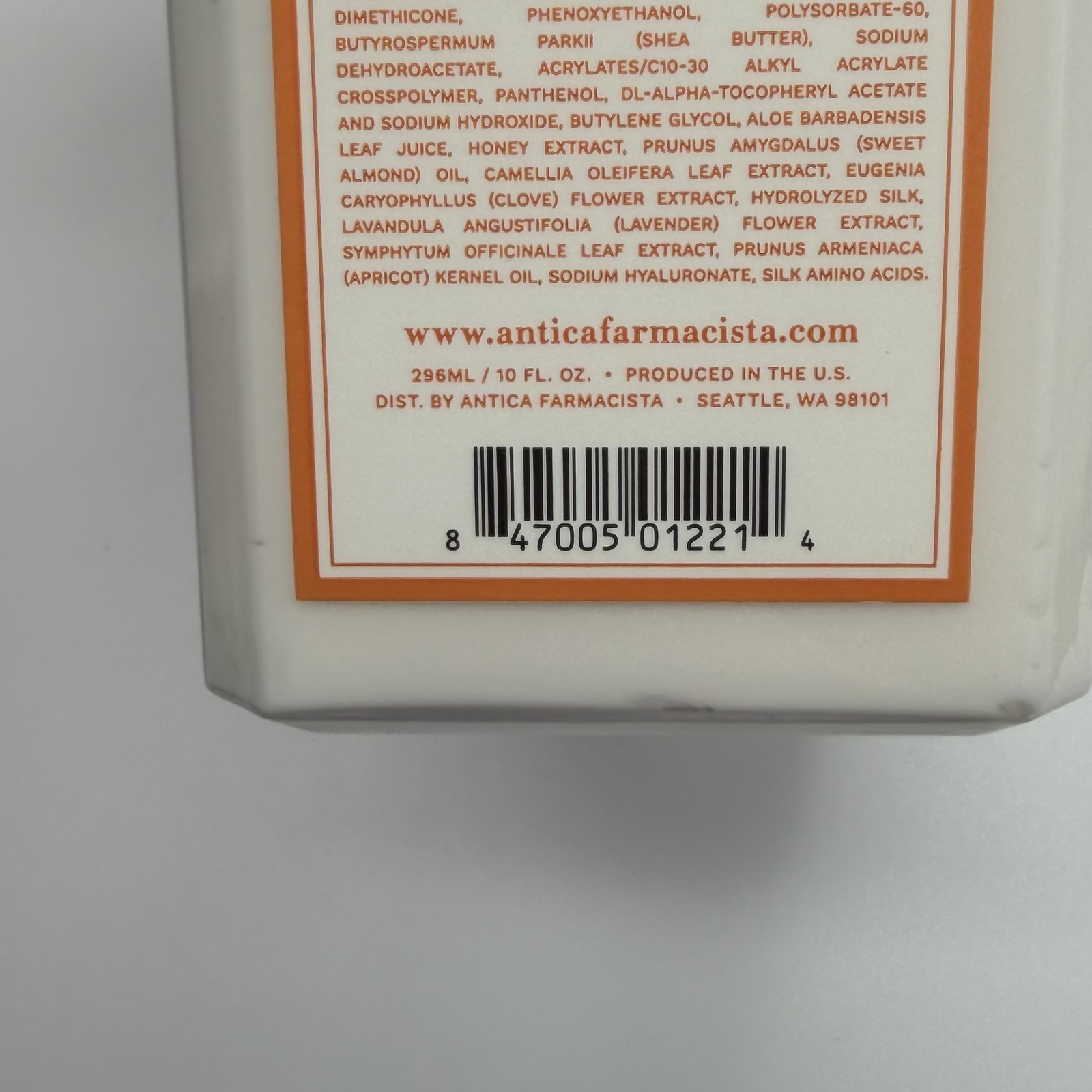 Antica Farmacista Body Moisturizer Orange Blossom Lilac Jasmine 10oz 296ml