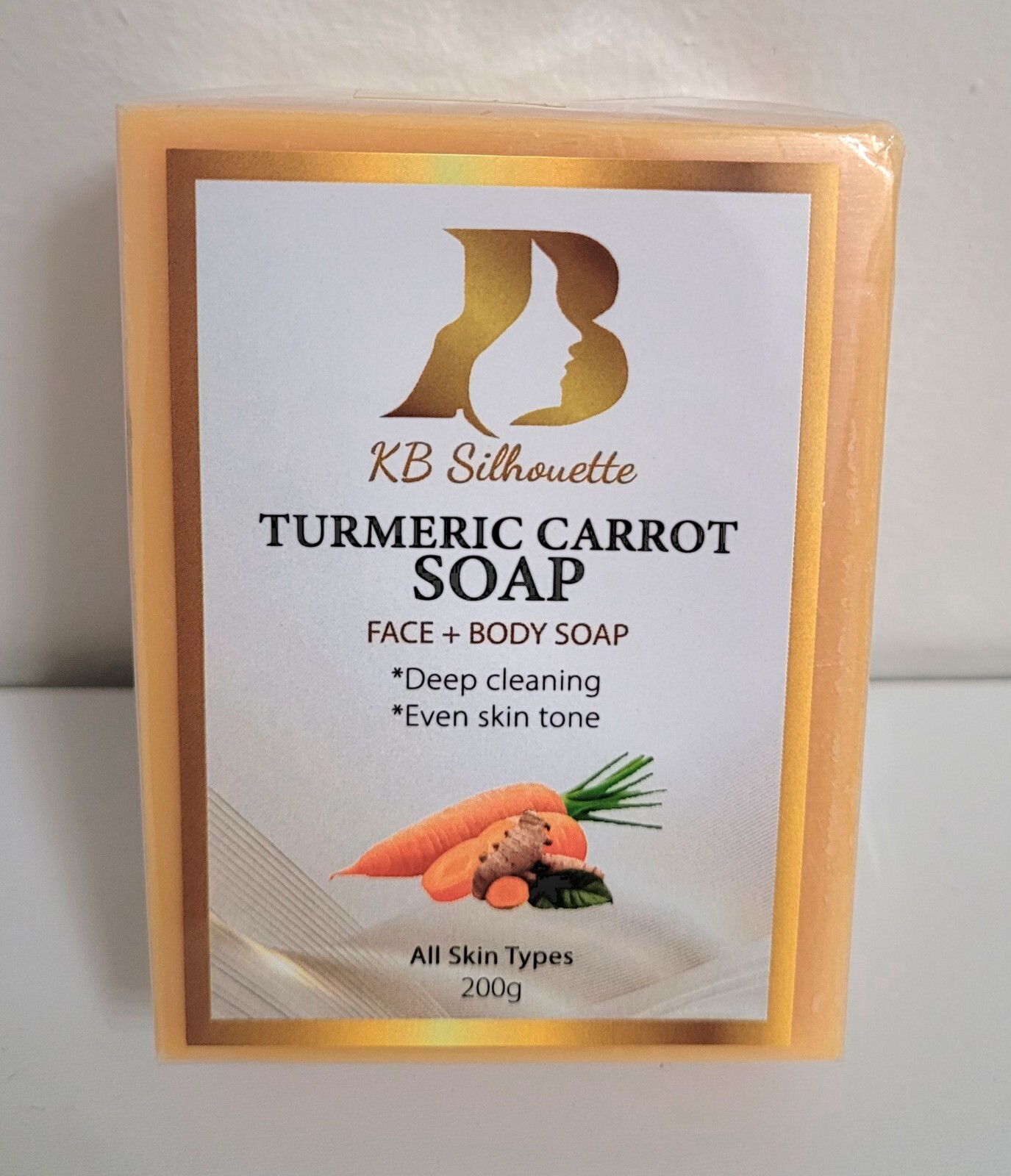 Turmeric Carrot Soap 200g Skin Brightening Soap W/ Collagen From KB Silhouette