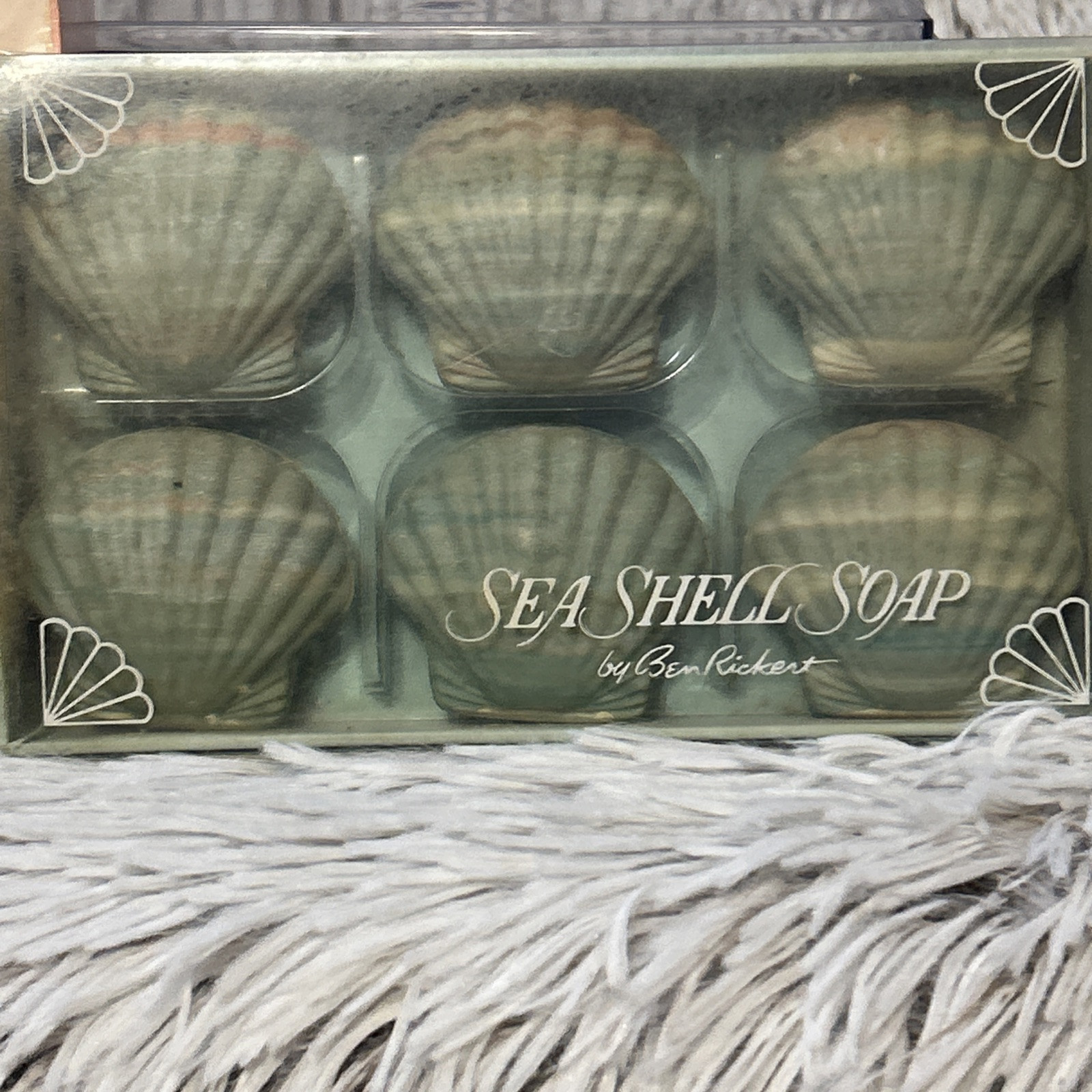2 Boxes Vintage NOS Seashell & Seahorses Soap Cakes Coastal Beach Grannycore