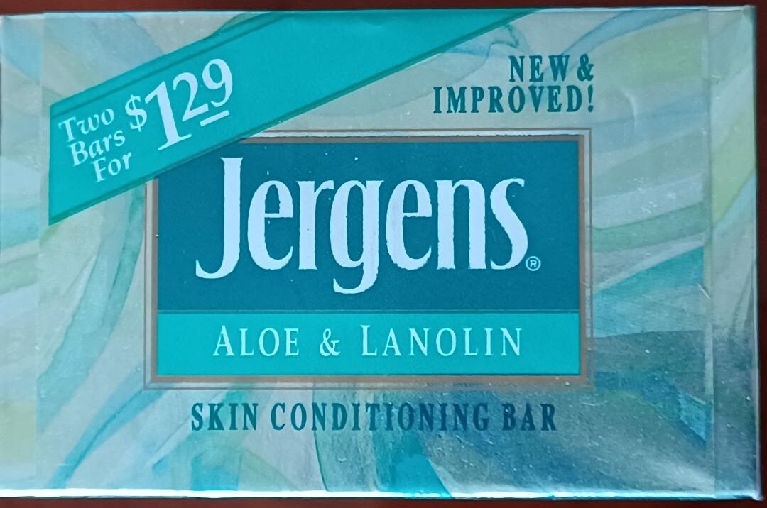 3 Vintage 1991 Jergens Aloe & Lanolin Soap Bar 3.5oz NOS USA Movie TV Prop