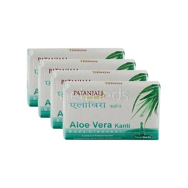 4 x divya ‘s Kanti Aloe Vera Body Cleanser Soap, 75g each free delivery