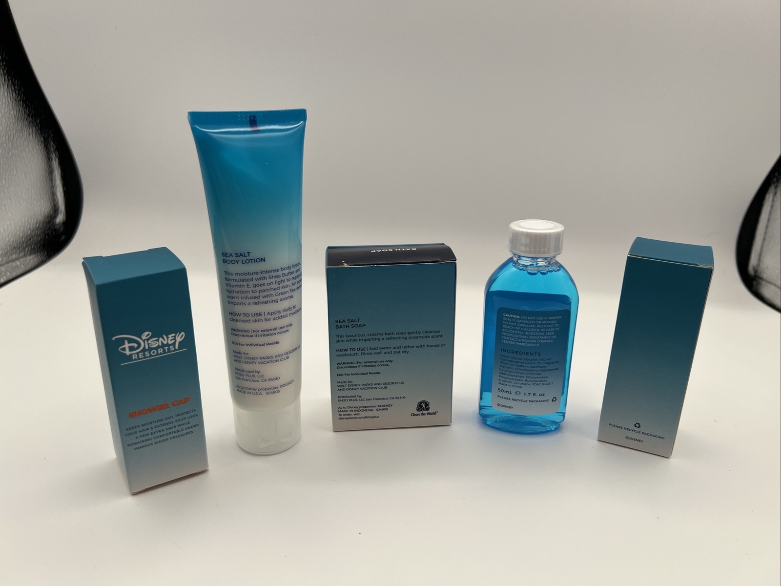 Disney Parks & Resorts H2O Beauty Sea Salt Toiletry Travel Set 5 Pieces