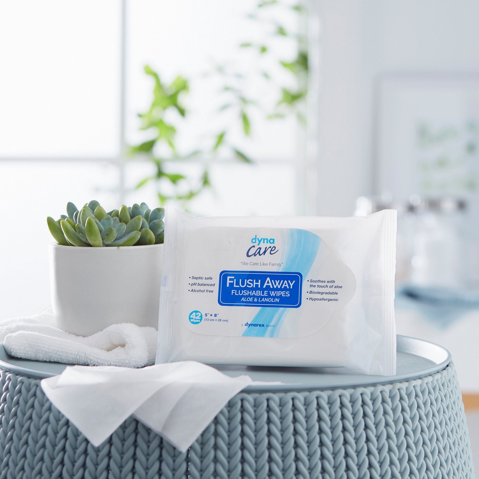 Flush Away Flushable Washcloth Wipes 5 X 8″ Alcohol Free 1324 12 Pack 504 Wipes