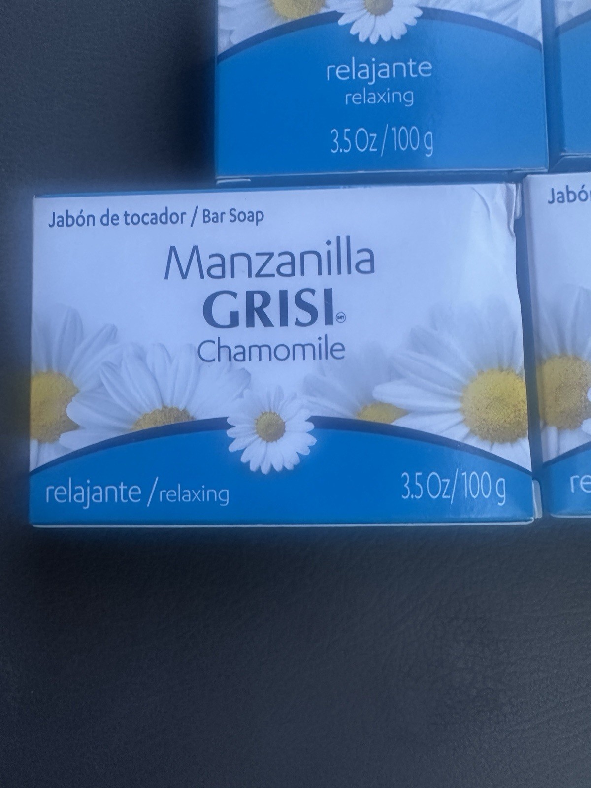 4 Grisi Chamomile Relaxing Soap Bar Jabon Relajante Manzanilla 3.5