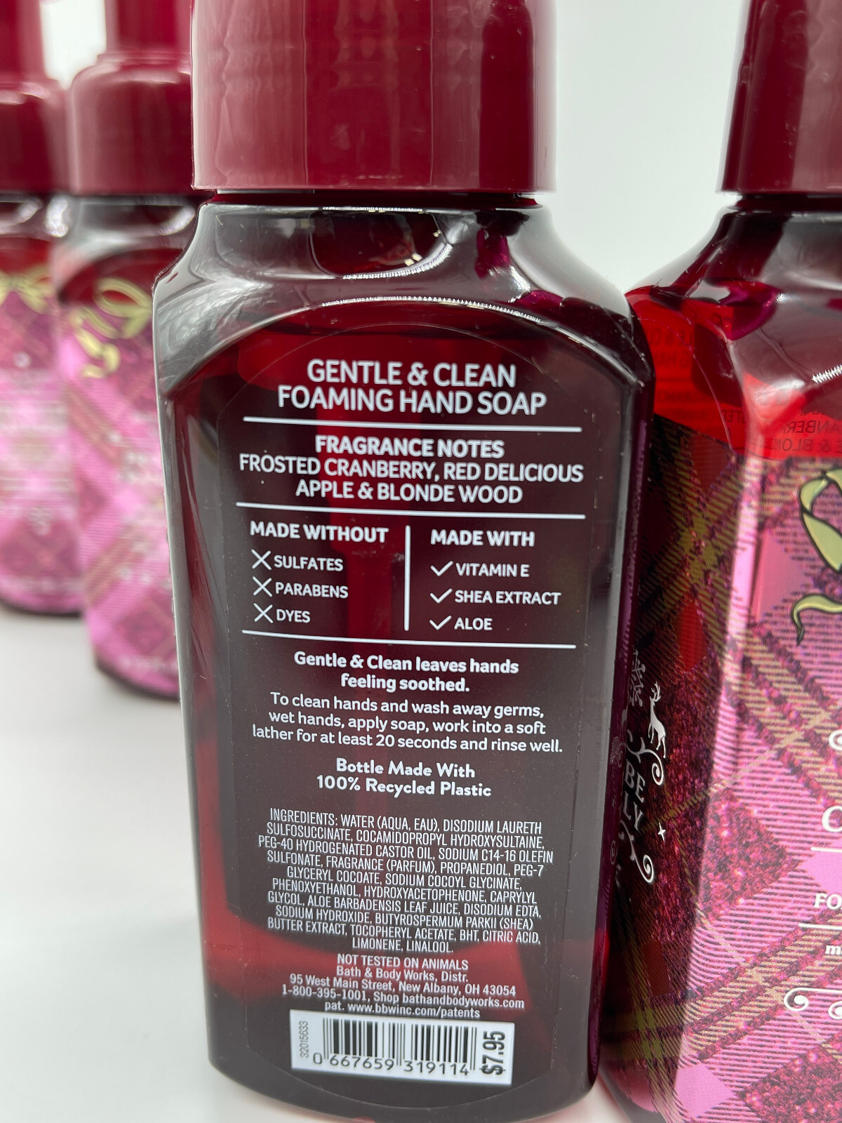 Bath & Body Works Frosted Cranberry Gentle Foaming Hand Soap Set of 5