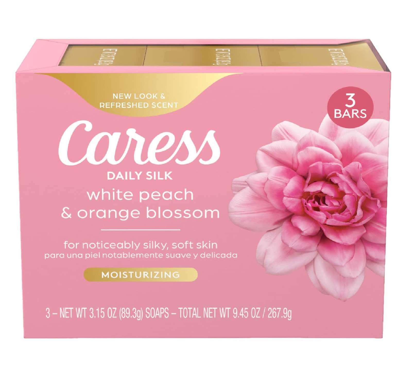 Caress Beauty Bar Soap For Noticeably Silky Soft Skin Daily Silk Extract and Flo