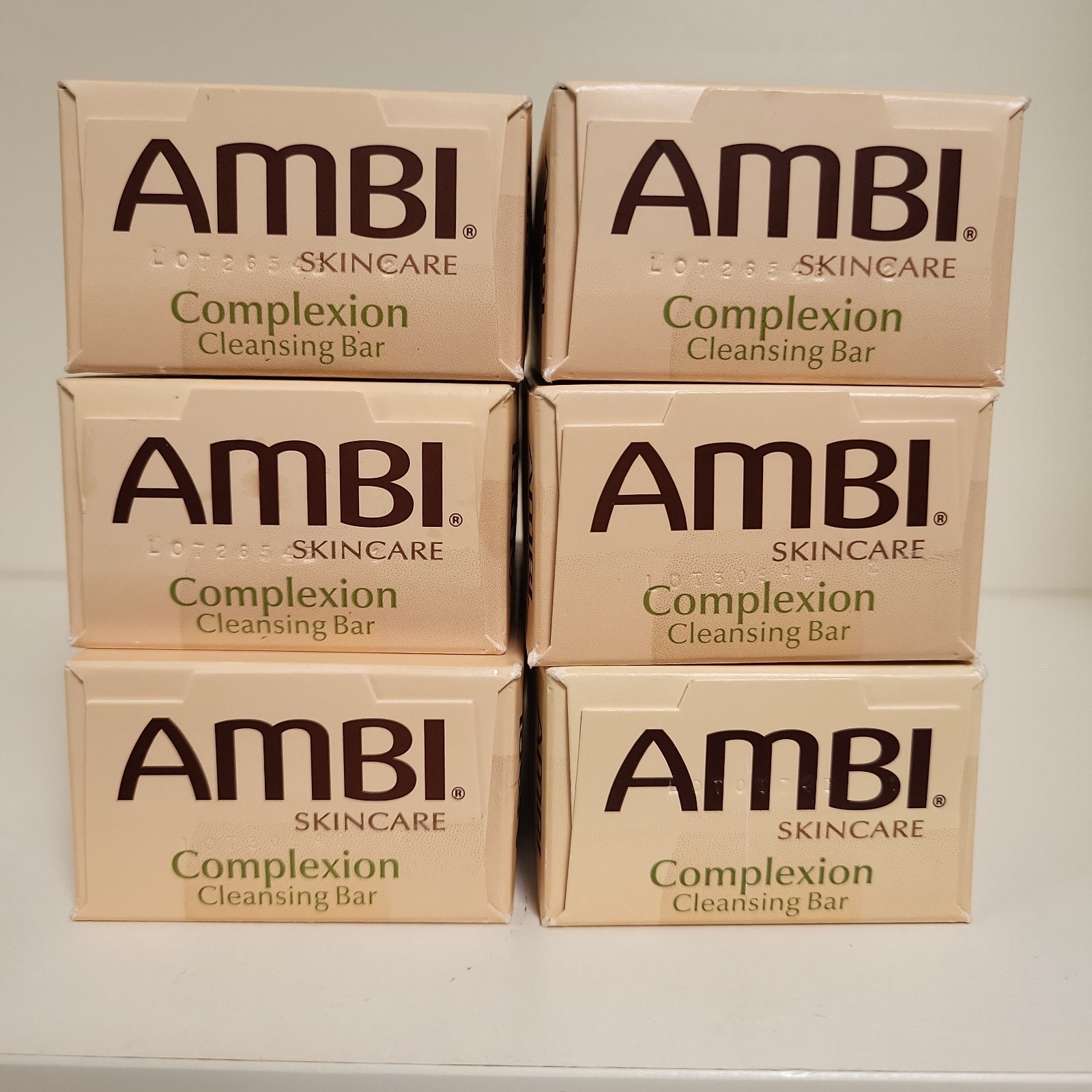 6 x Ambi Complexion Cleansing Bars 3.5 Oz each Light Fresh Scent Skincare Soap