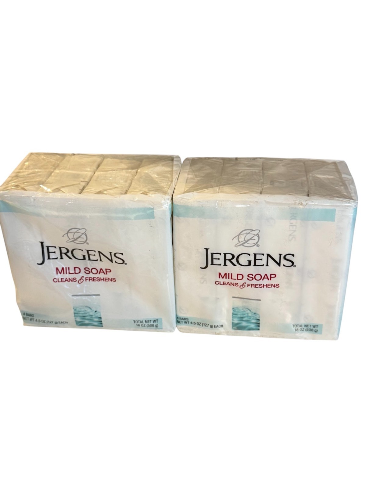 8 Bars Jergens Mild Soap 4.5 oz Bar Tallow Tallowate (2 Pack of 4 Bars) Original