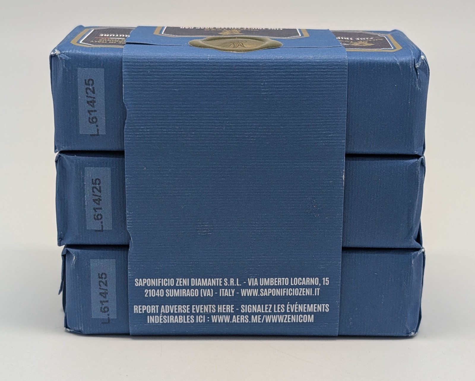 3x 5.2oz Zeni OCEAN Triple Milled Bar Soap – Made in ITALY – Total 15.8oz