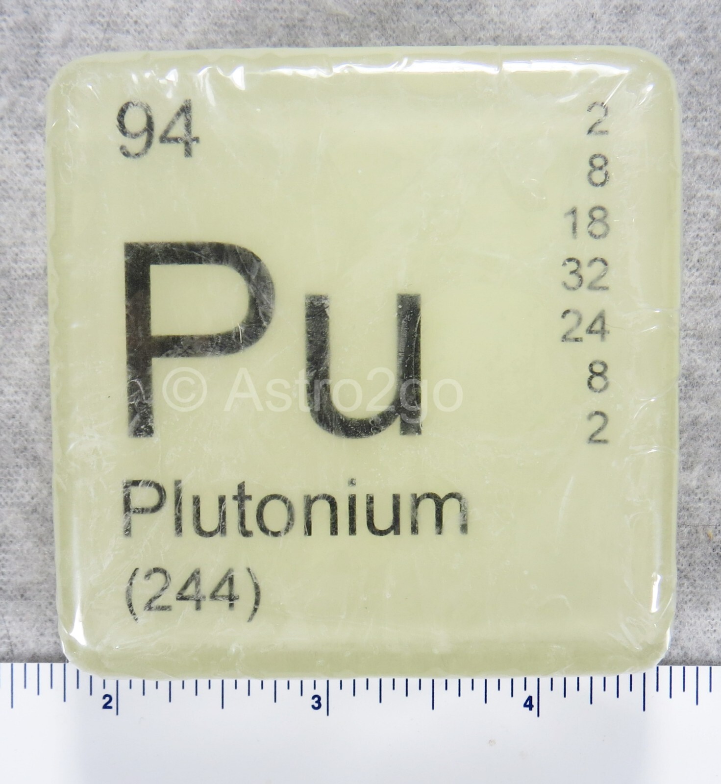 PERIODIC TABLE ELEMENT “Pu” PLUTONIUM NOVELTY GLOW HAND SOAP-4 oz JUST BUBBLY