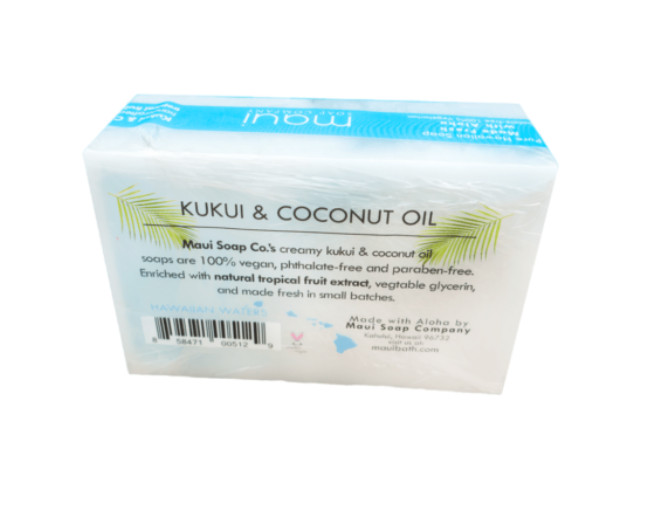 Maui Soap Co Hawaiian Waters Bar Soap w/ Kukui & Coconut Oil