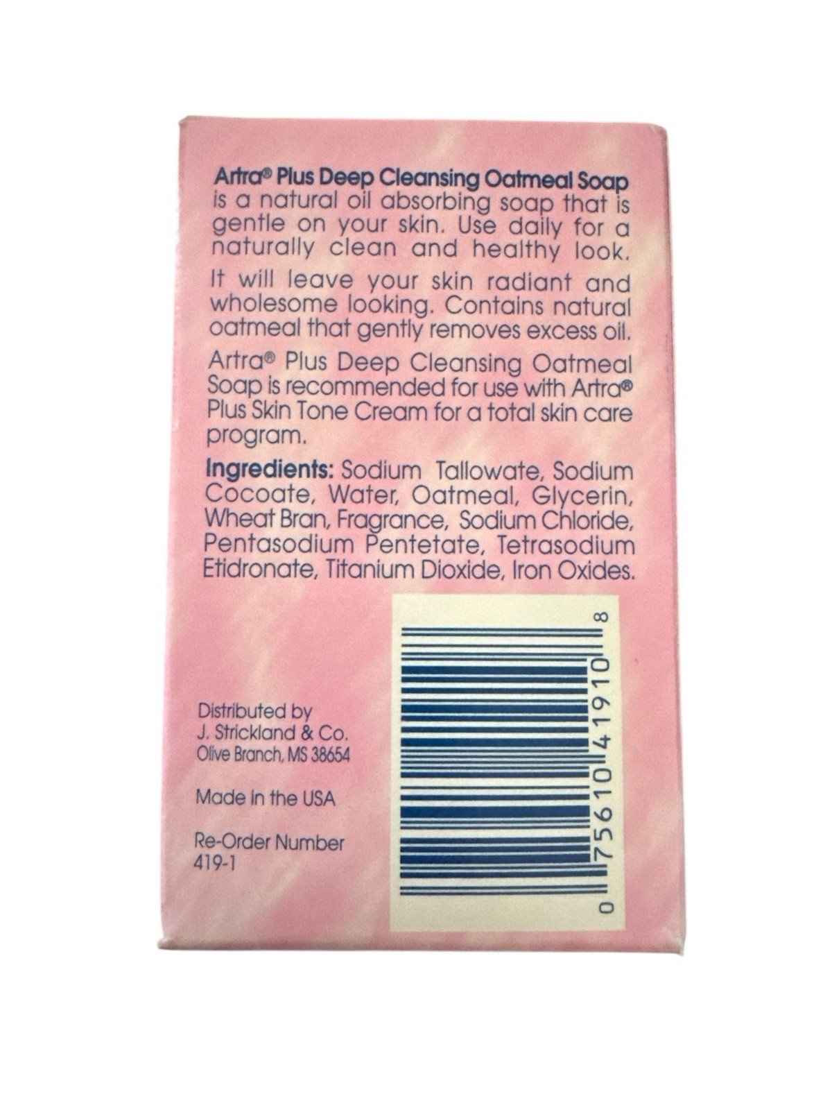 Artra Plus Deep Cleansing Oatmeal Soap For All Skin Types 3.6oz New