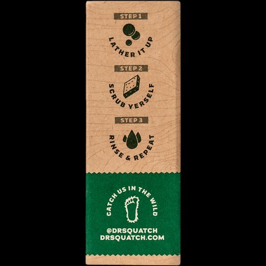Dr Squatch Men’s Natural Soap Spearmint Basil 5oz Bar Zero Grit