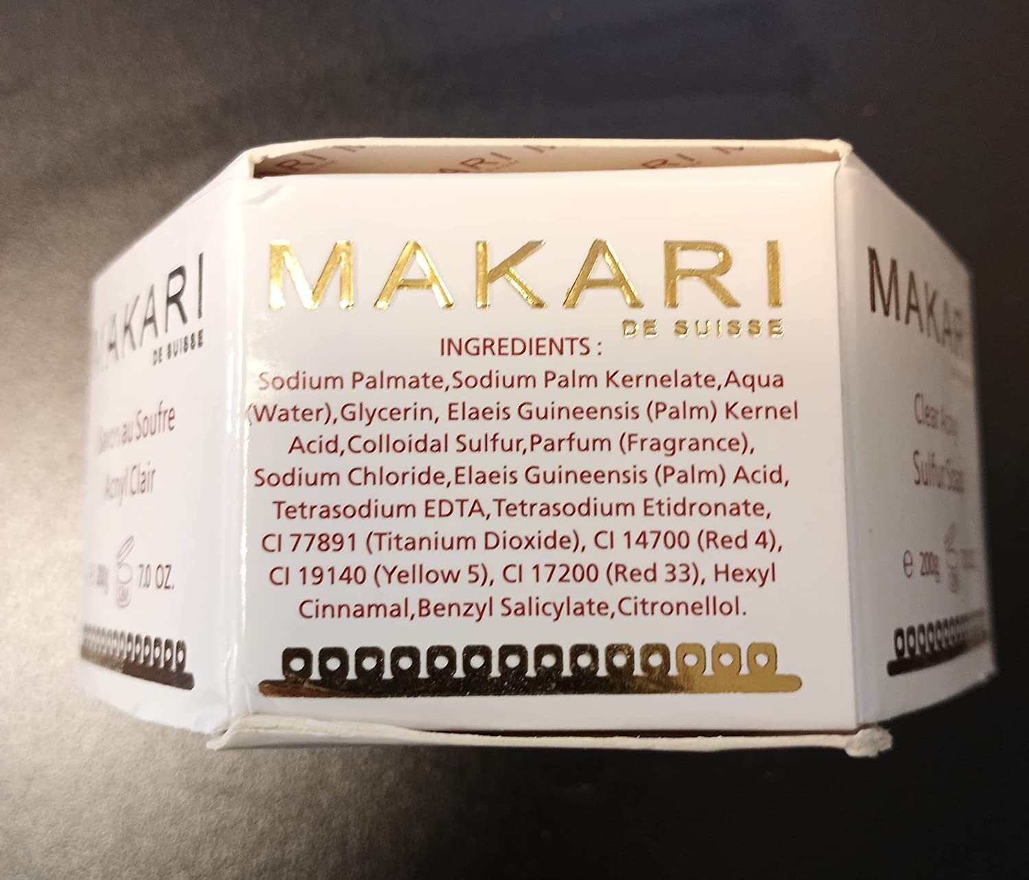MAKARI Classic Acnyl Sulfur Soap (7 oz) | Anti-Acne Bar 7 Ounce (Pack of 1)