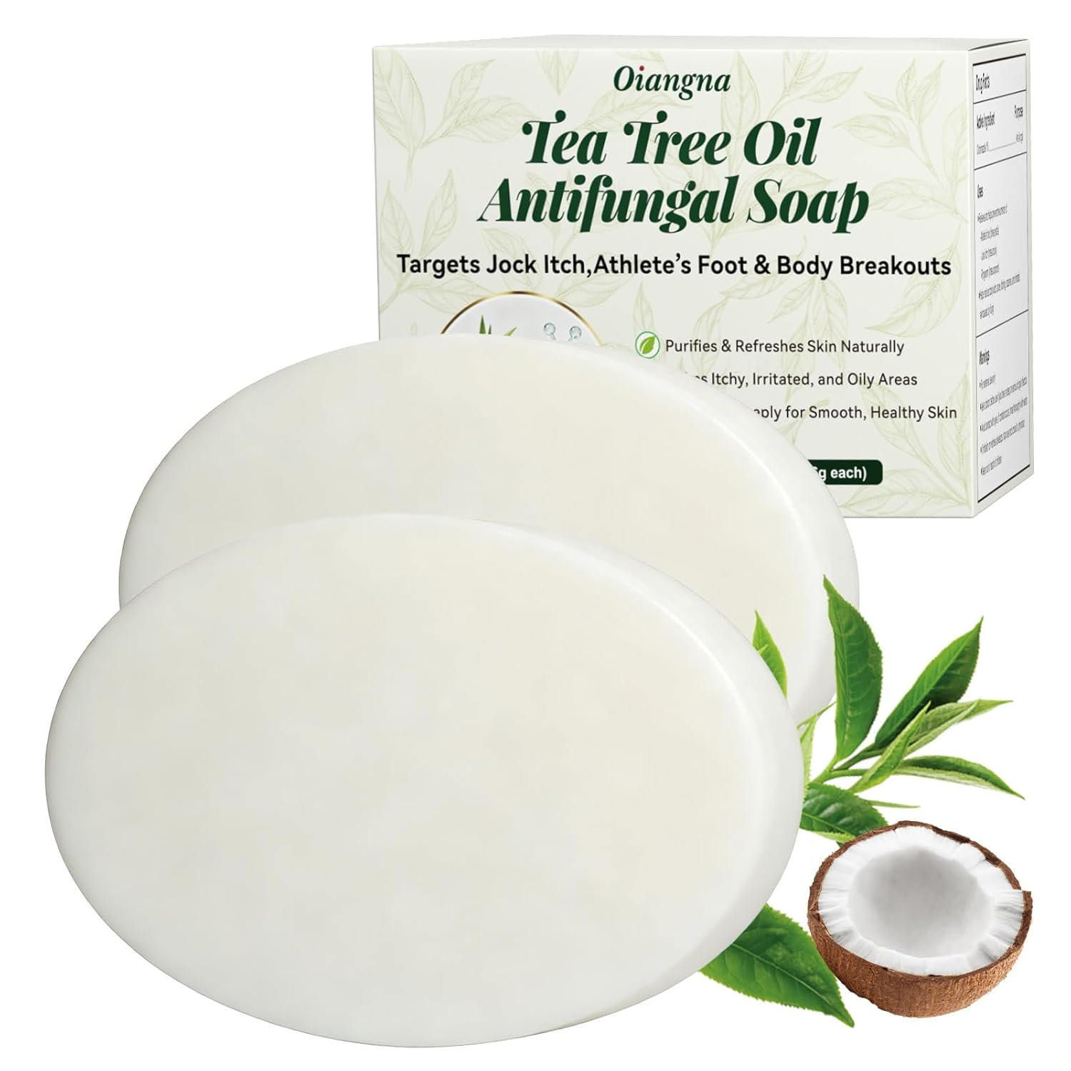 Antifungal Soap Tea Tree Antifungal Soap Bar for Back Acne Athlete’S Foot, Tinea