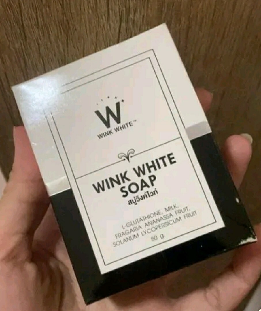 x15 Wink White Soap Skin Body Whitening Face Gluta Brightening Cleansing 80g.