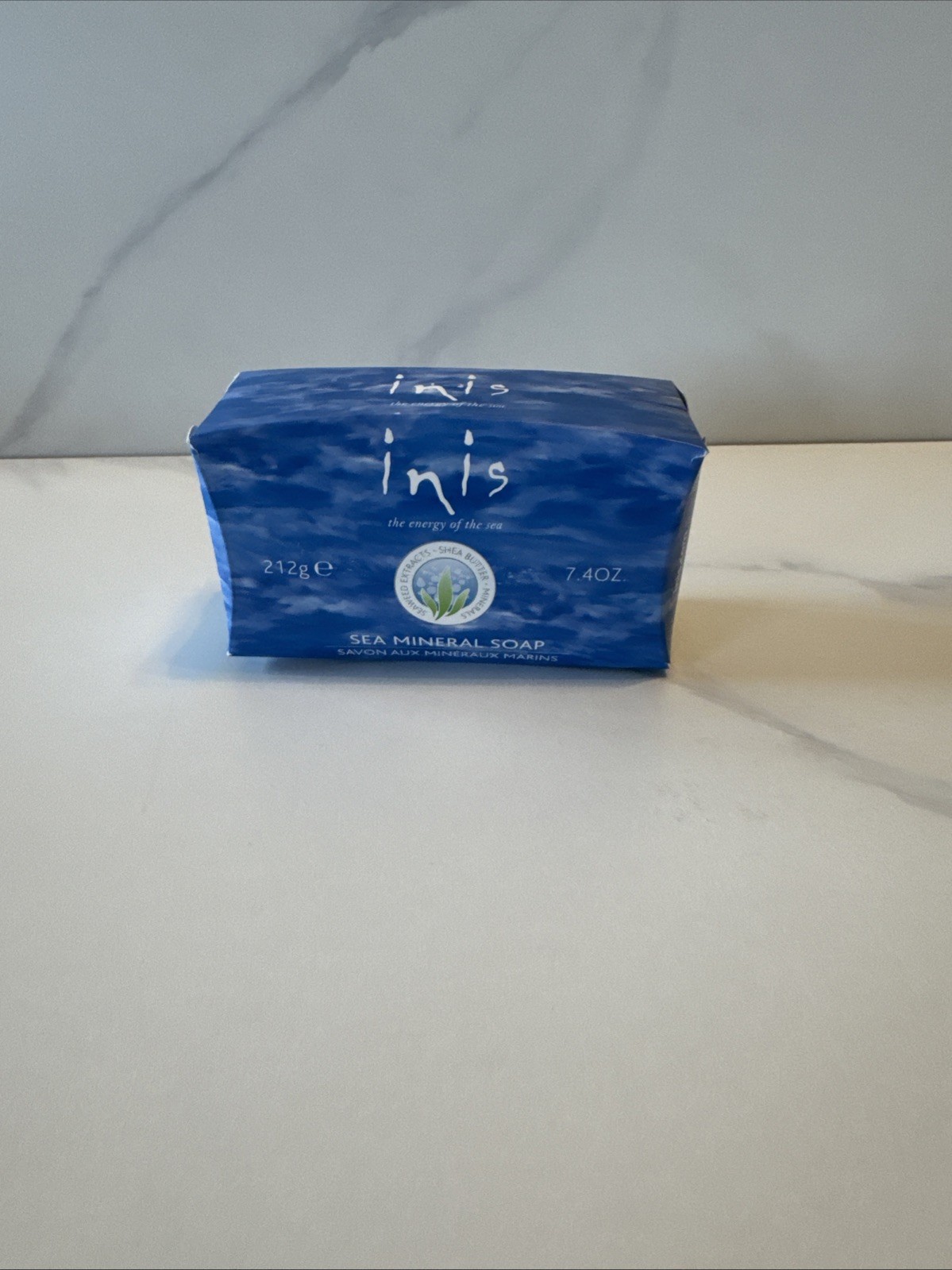 Inis Large Sea Mineral Bar Soap 7.4 oz./212g. Shea Butter Seaweed Extracts New