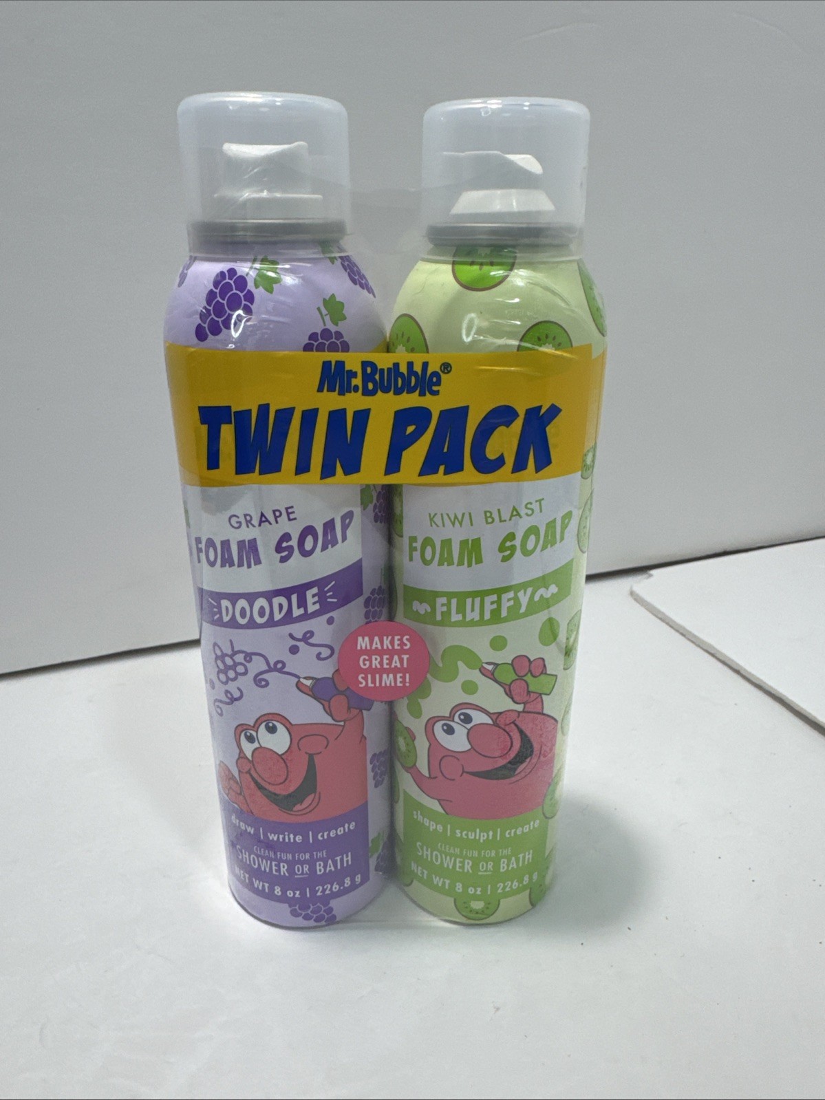 New Sealed Mr. Bubble Foam Soap – Twin Pack. Grape and Kiwi Blast