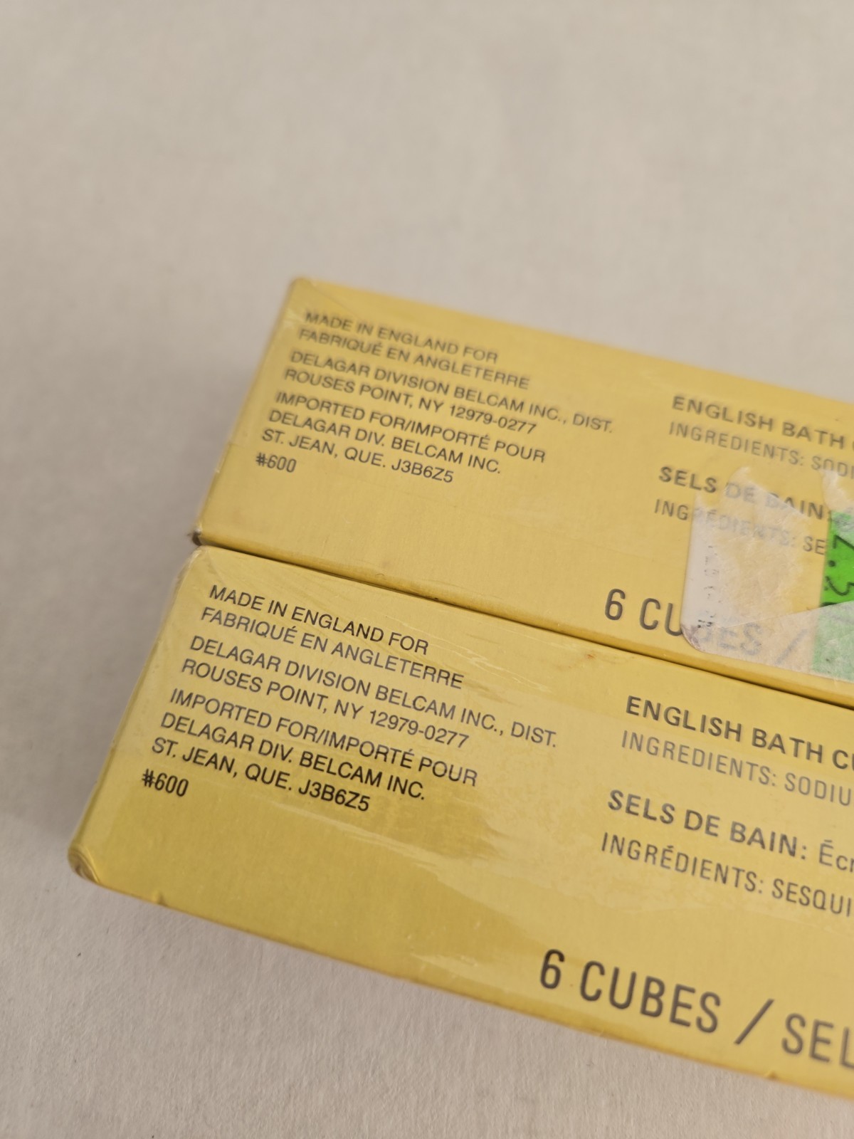 Lot Of 2 Sealed Delagar English Bath Cube Set Made in England Floral Scents 9 oz