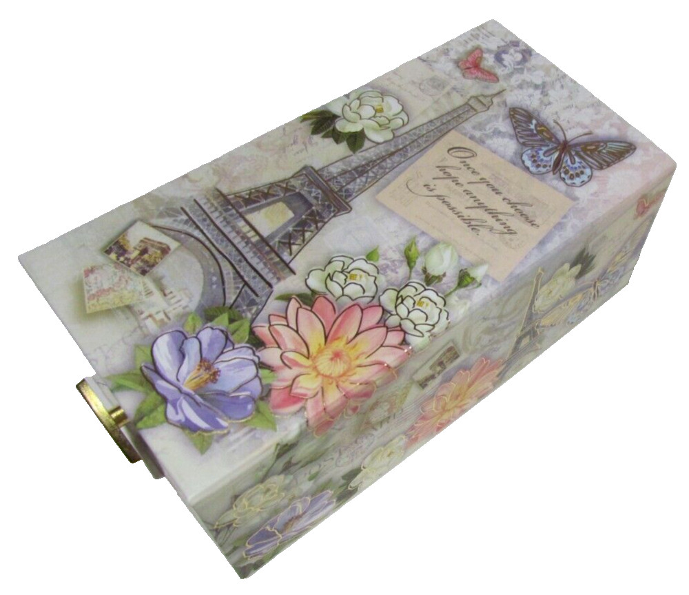 Pooch & Sweetheart EIFFEL TOWER BOX W/SOAP ~Verse on Top of Box~VERBENA SOAP~NEW