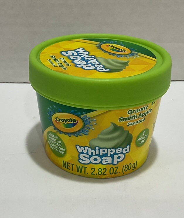 Crayola Whipped Soap Granny Smith Apple Scented2.82 Oz New Bath Fun
