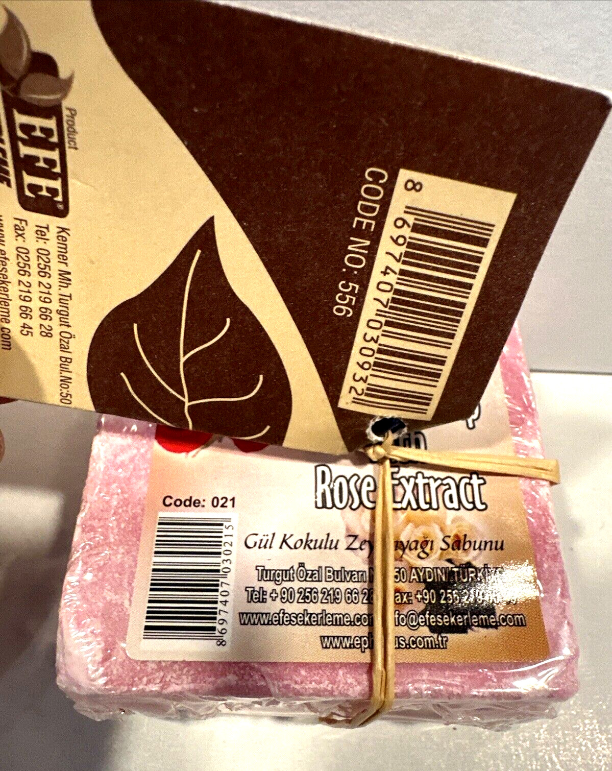 Ephesus Olive Oil Soap 4 oz. Hand Made With Rose Extract Oil From Aegean Region