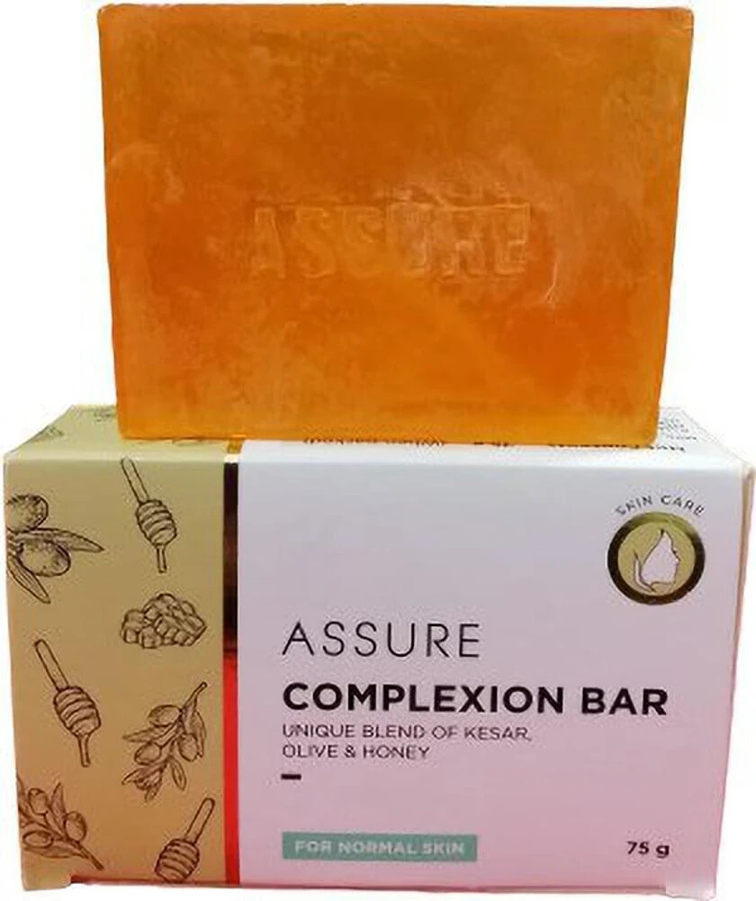ASSURE COMPLEXION BAR UNIQUE BLEND OF KESAR, OLIVE & HONEY (4x 75 g)