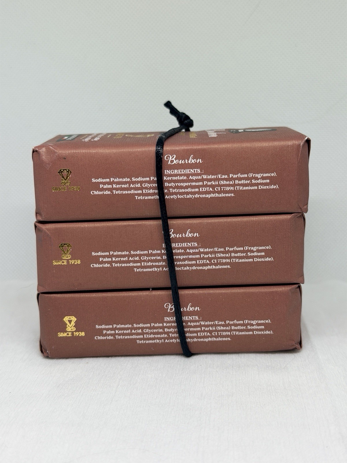Saponificio Varesino “Bourbon” Triple Milled Soap Bar Set Of 3, 5.2oz Bars