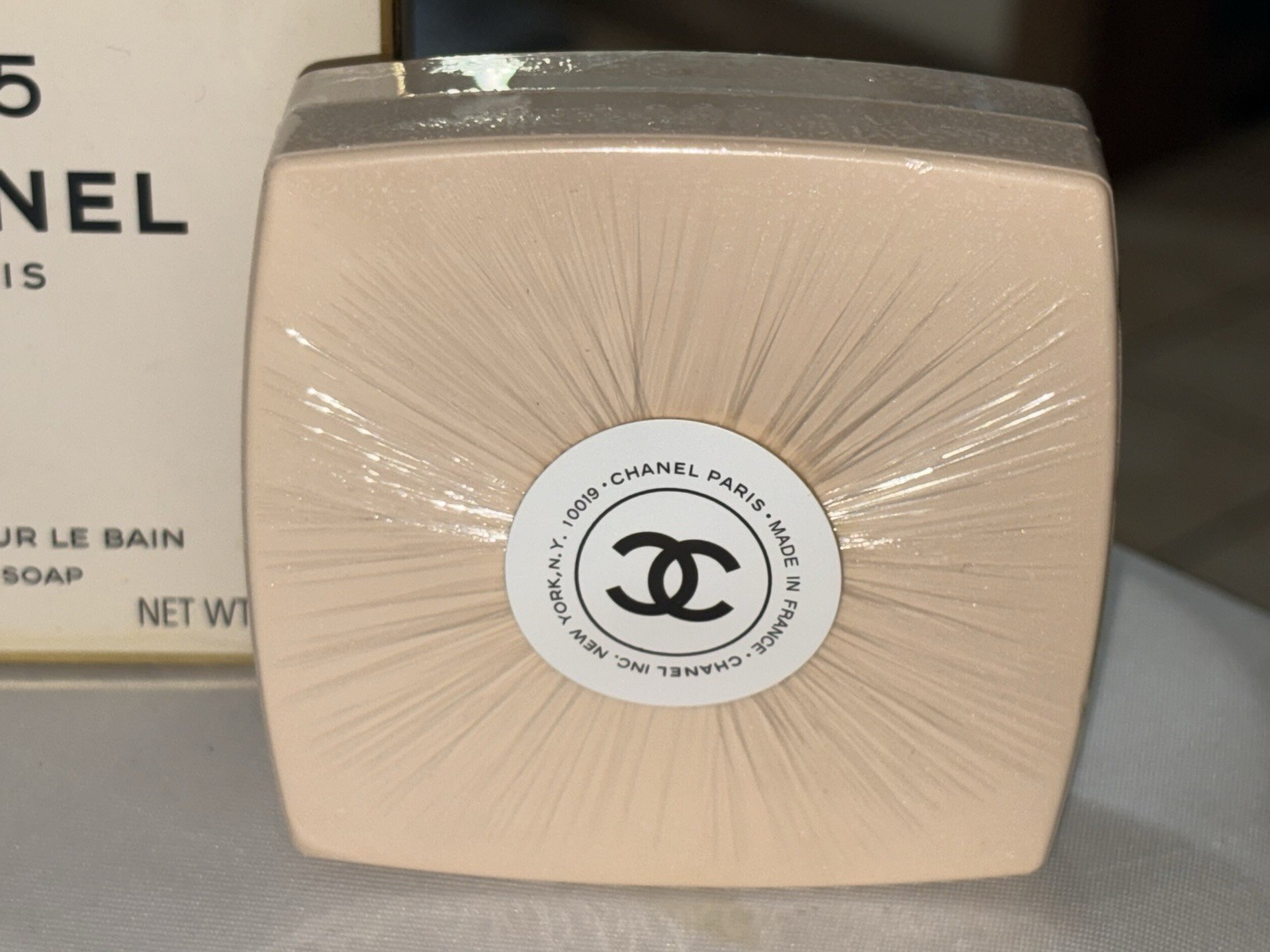 Vintage CHANEL No. 5 Perfumed Bath Square Bar Soap 5.3 oz Sealed Bar New